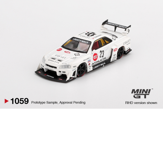 MINI GT NISSAN GTR R34 SUPER SILHOUETTE ATHLETE/COLLET 2024 # 1059