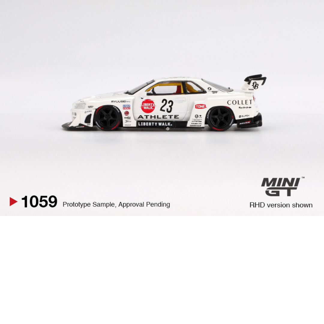 MINI GT NISSAN GTR R34 SUPER SILHOUETTE ATHLETE/COLLET 2024 # 1059