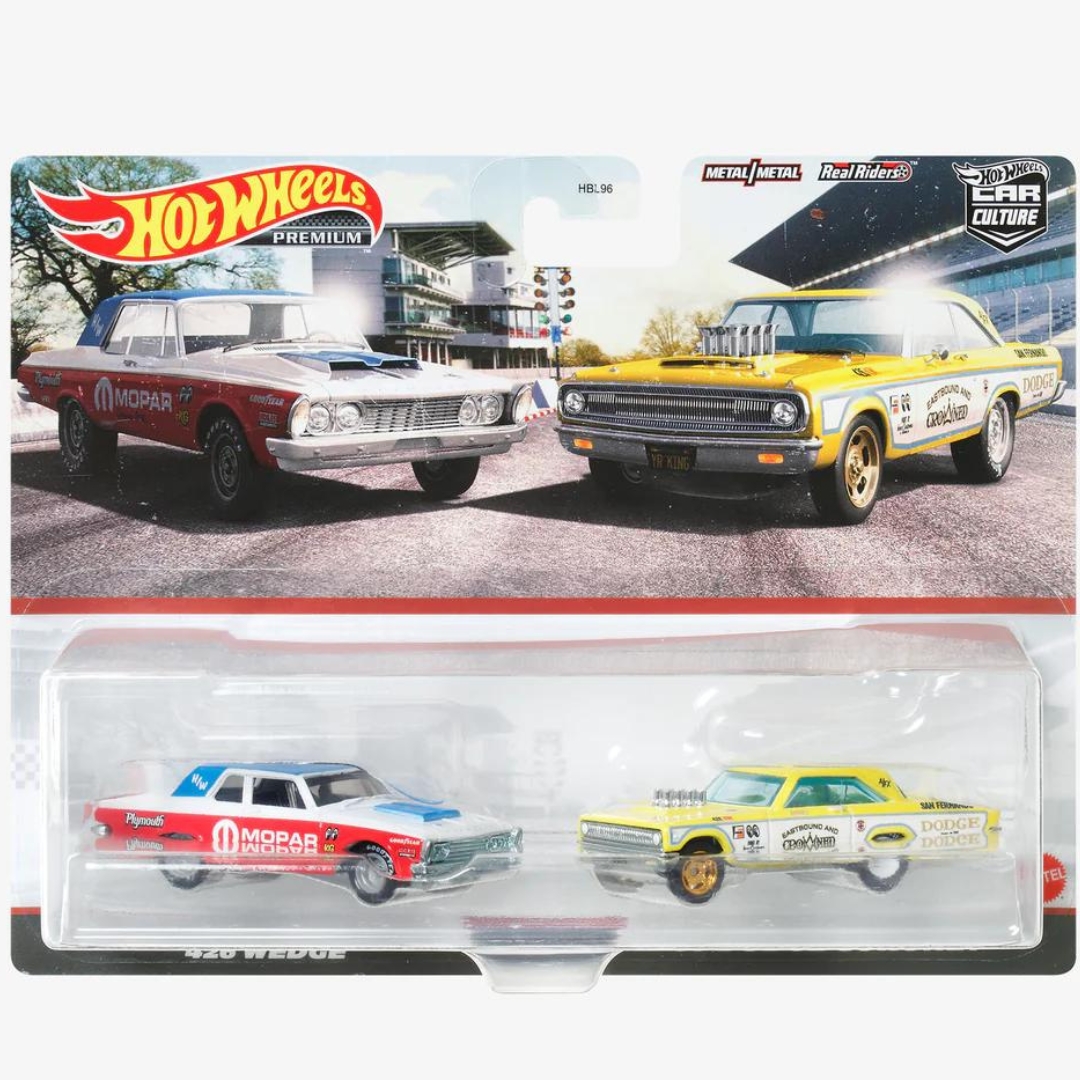 Pack dúo 2 Hot Wheels Premium ´63 Plymouth Velbedere 426 Wedge/´65Dodge Coronet