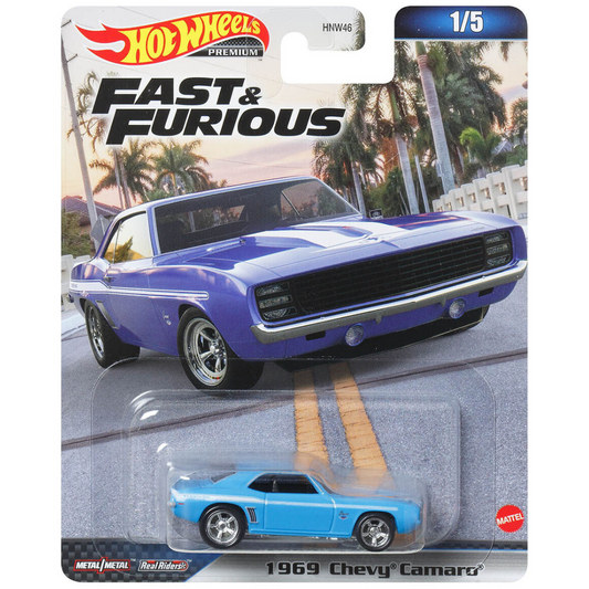 Hot Wheels Premium Chevy Camaro Azul Fast And Furious