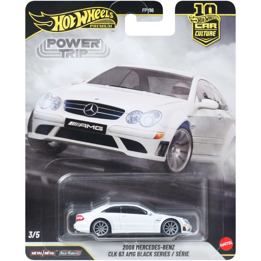 Hot Wheels Premium Power Trip Mercedes Benz CLK 63 AMG Black Series 2008 REF86-M