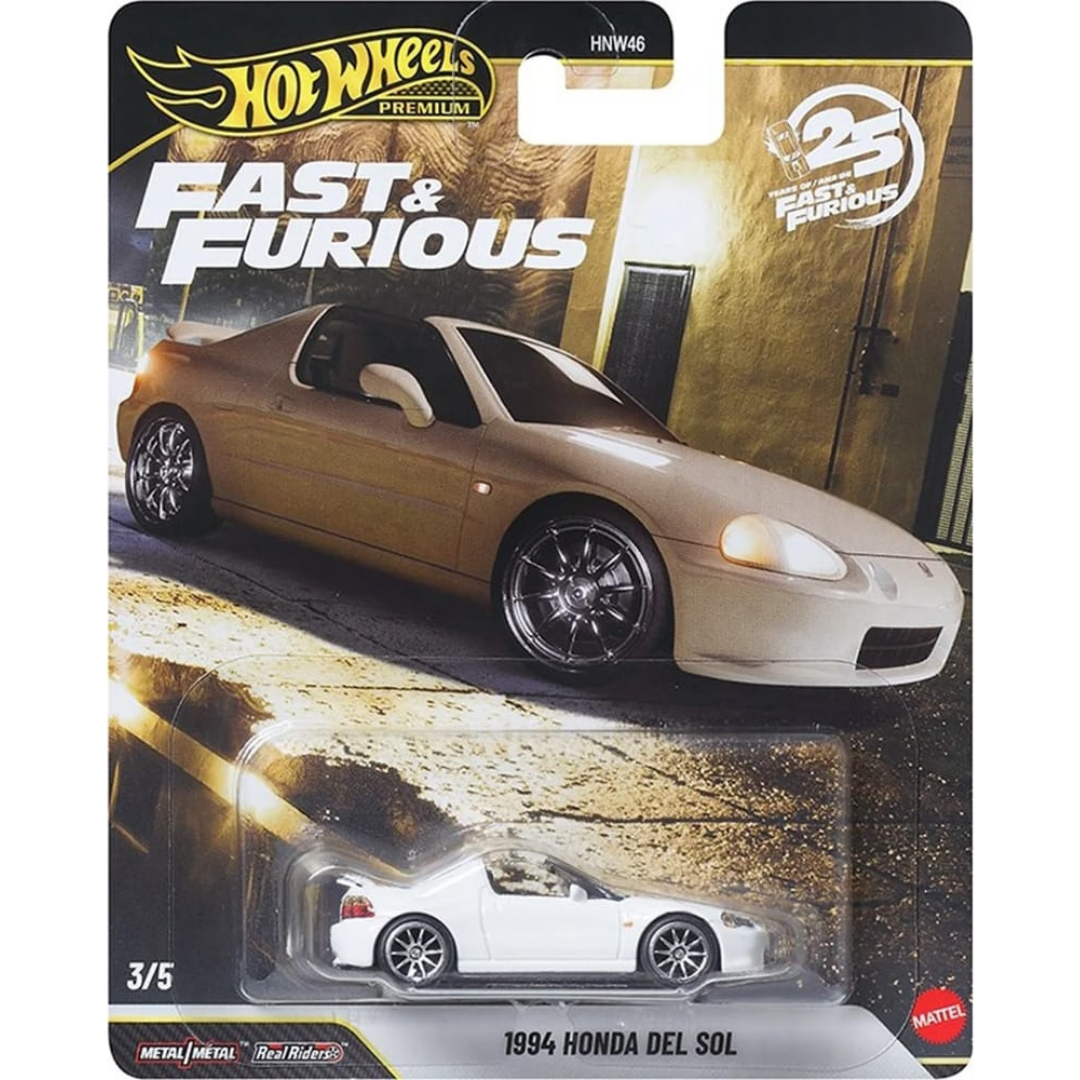 Hot Wheels Premium Honda del Sol (F1) 25º Aniversario Fast And Furious HNW46-979P