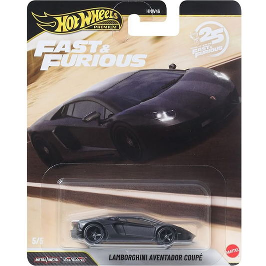 Hot Wheels Premium Lamborghini Aventador Coupe 25º Aniversario Fast And Furious HNW46-979P