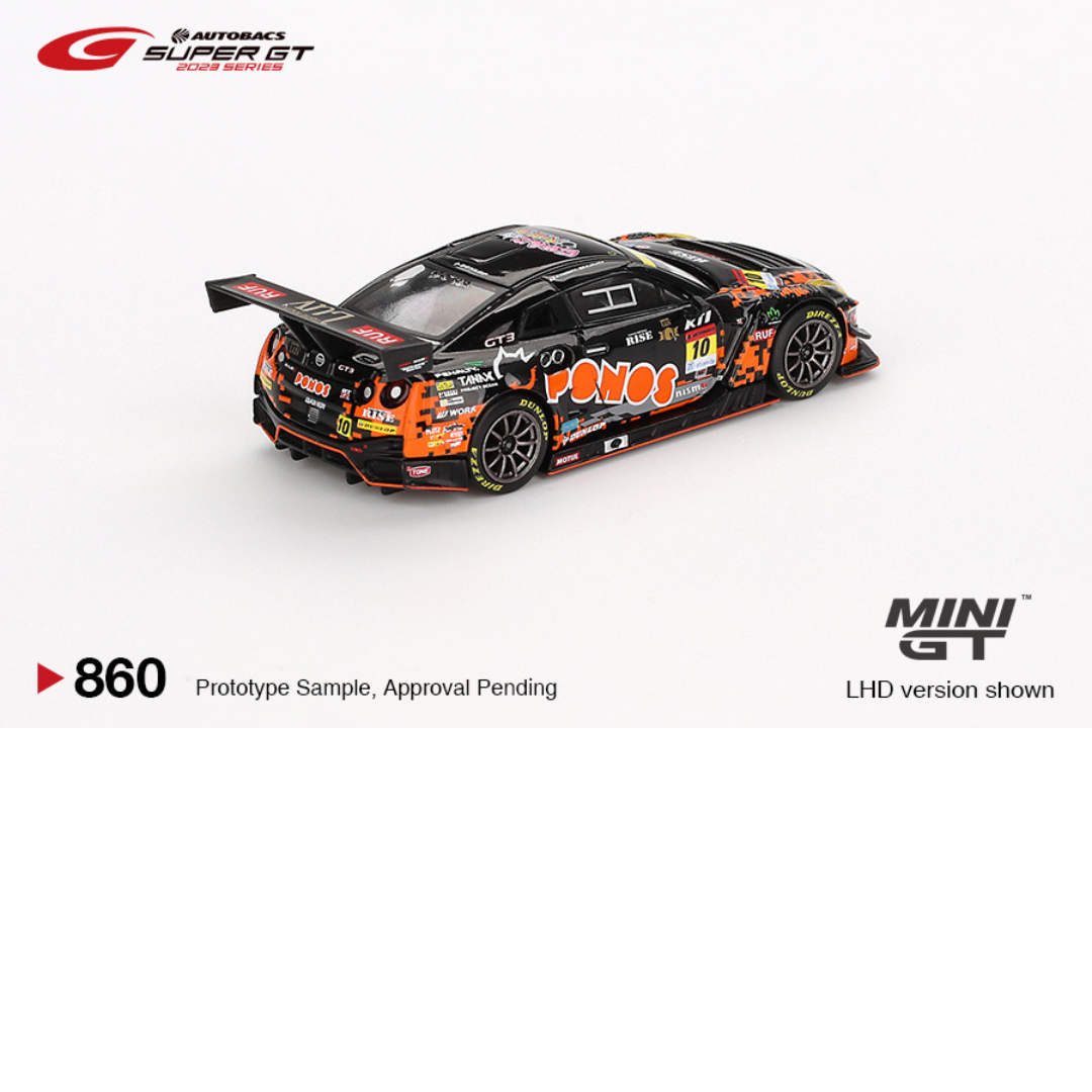 MINI GT SUPER MINI GT NISSAN GTR R35 NISMO GT3 #10 PONOS GAINER GT-R GAINER SUPER GT SERIES 2023 # 860