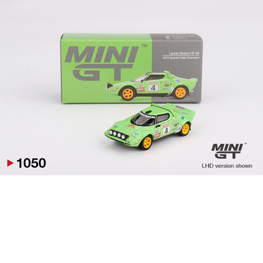MINI GT LANCIA STRATOS HF #4 SPANISH RALLY CHAMPION 1979 # 1050