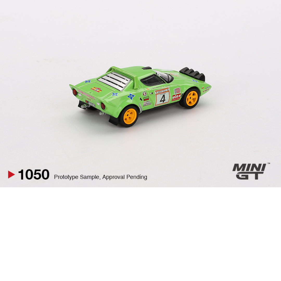 MINI GT LANCIA STRATOS HF #4 SPANISH RALLY CHAMPION 1979 # 1050