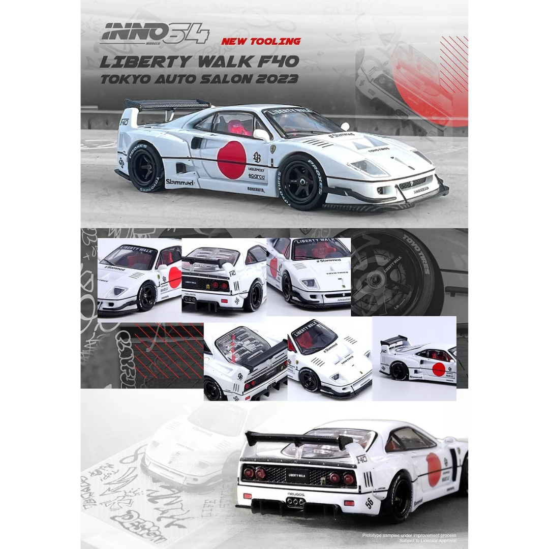 Inno64 Ferrari F40 LBWK Expo Tokyo Auto Salon 2023 Blanco