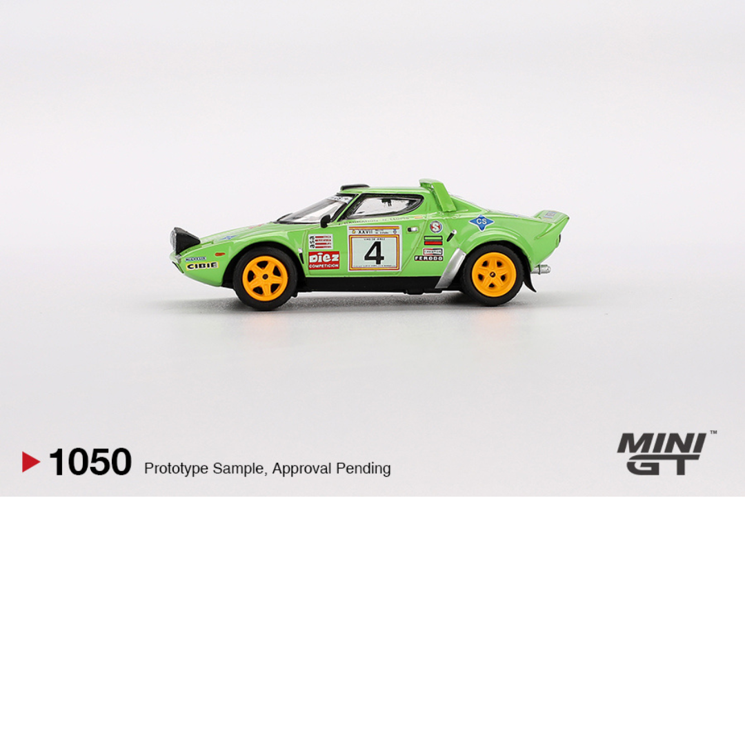 MINI GT LANCIA STRATOS HF #4 SPANISH RALLY CHAMPION 1979 # 1050