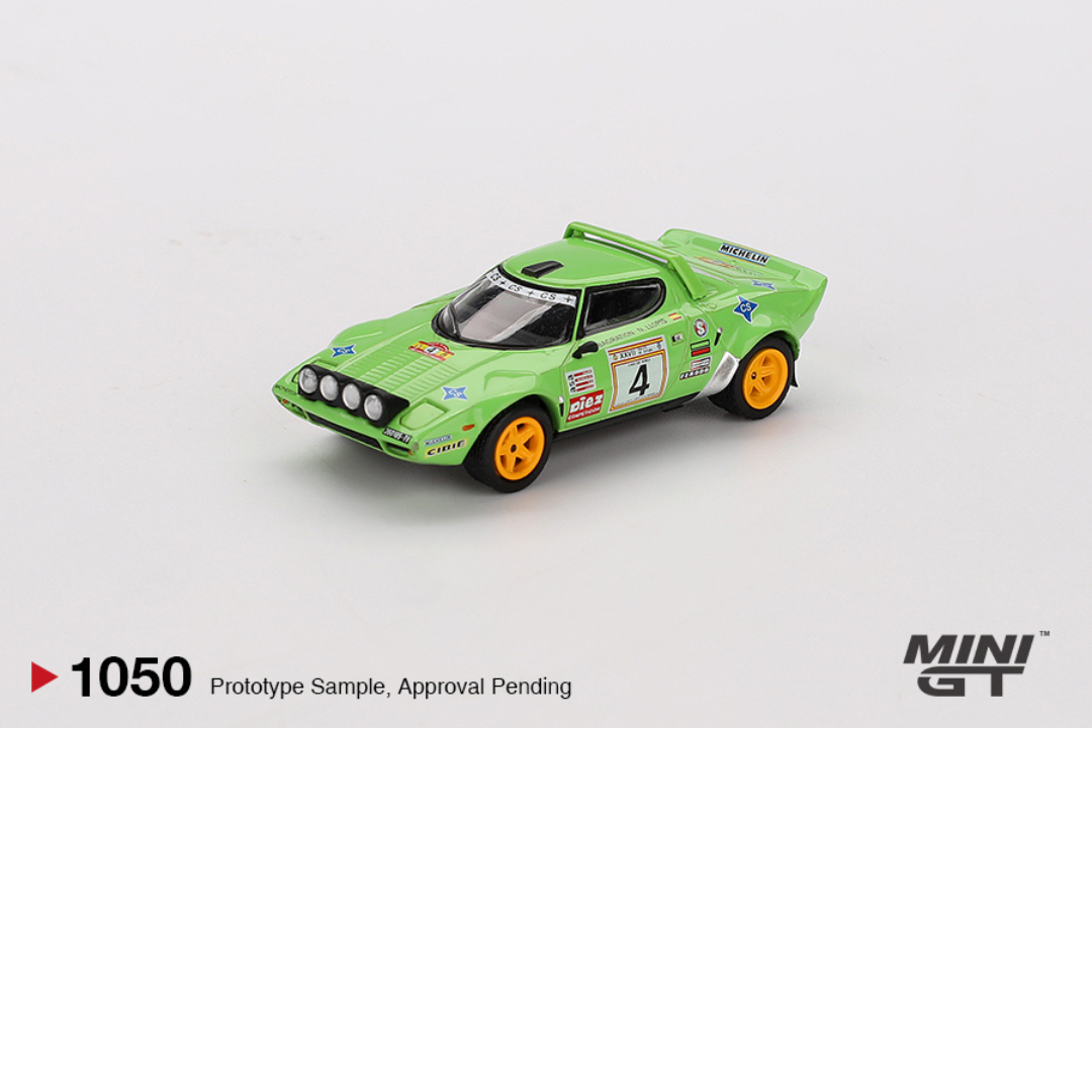 MINI GT LANCIA STRATOS HF #4 SPANISH RALLY CHAMPION 1979 # 1050