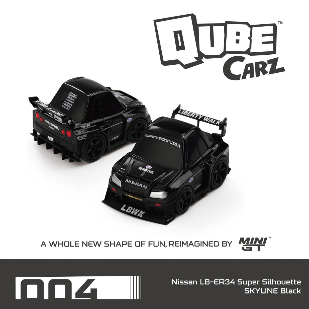 MINI GT Qube Carz Nissan GTR R34 LB Super Silhouette (Blister) # 004 QZ00401