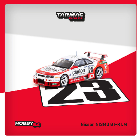 Tarmac Works 1.64 Nissan NISMO GT-R LM de Tarmac Works, 24 Horas de Le Mans 1995. Presentación de K. Hoshino, T. Suzuki y M. Kageyama.