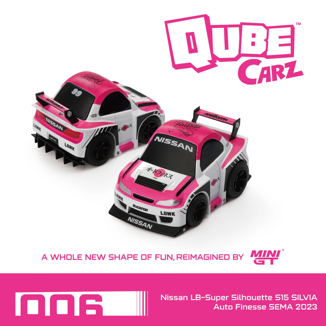 MINI GT Qube Carz Nissan Silvia S15 LB Super Silhouette Auto Finesse Sema (Blister) # 006 QZ00502
