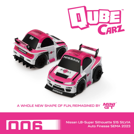 MINI GT Qube Carz Nissan Silvia S15 LB Super Silhouette Auto Finesse Sema (Blister) # 006 QZ00502