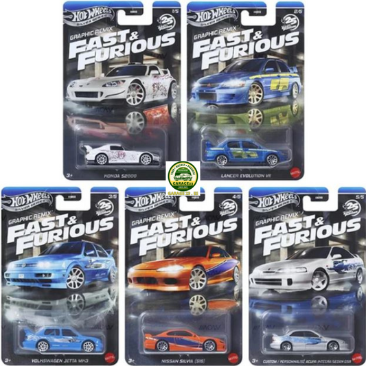 Hot Wheels Silver Series Serie Completa Fast And Furious Reverse Mix HNR88-979L