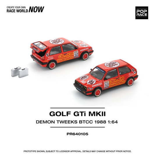 Pop Race Volkswagen Golf GTI MKII Team Demon Tweeks BTCC 1988 # 105