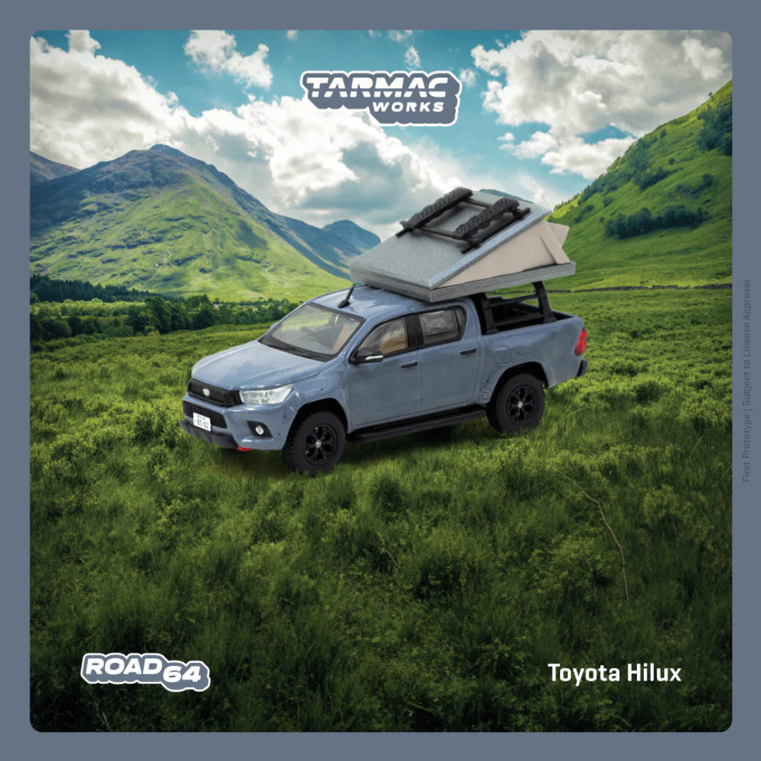 Tarmac Works 1.64 Toyota Hilux With Camping Tent Grey