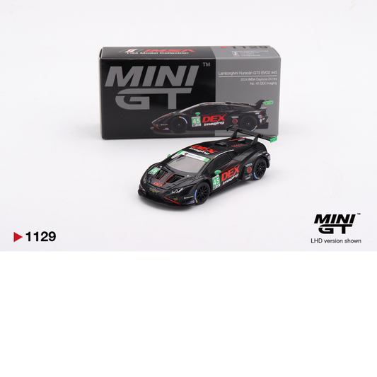 *** BLISTER *** MINI GT LAMBORGHINI HURACAN GT3 EVO 2 #45 DEX IMAGING DAYTONA 24 HRS 2024 # 1129