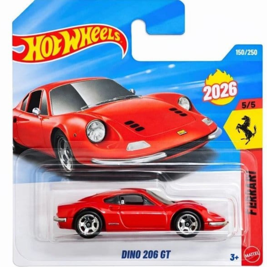 Hot Wheels Basico Ferrari Dino 206 GT Rojo
