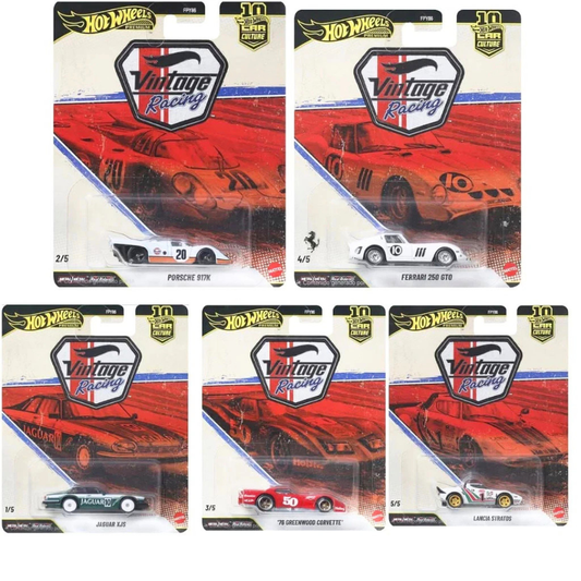 Hot Wheels Premium Vintage Racing Serie Completa 86-T