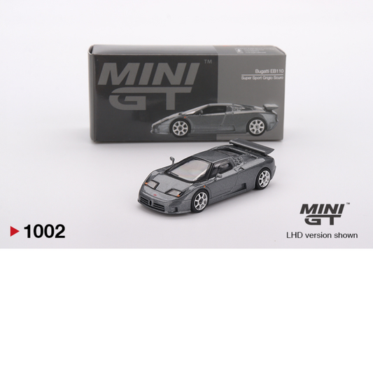 MINI GT 1995 Bugatti EB110 Super Sport Grigio scuro # 1002