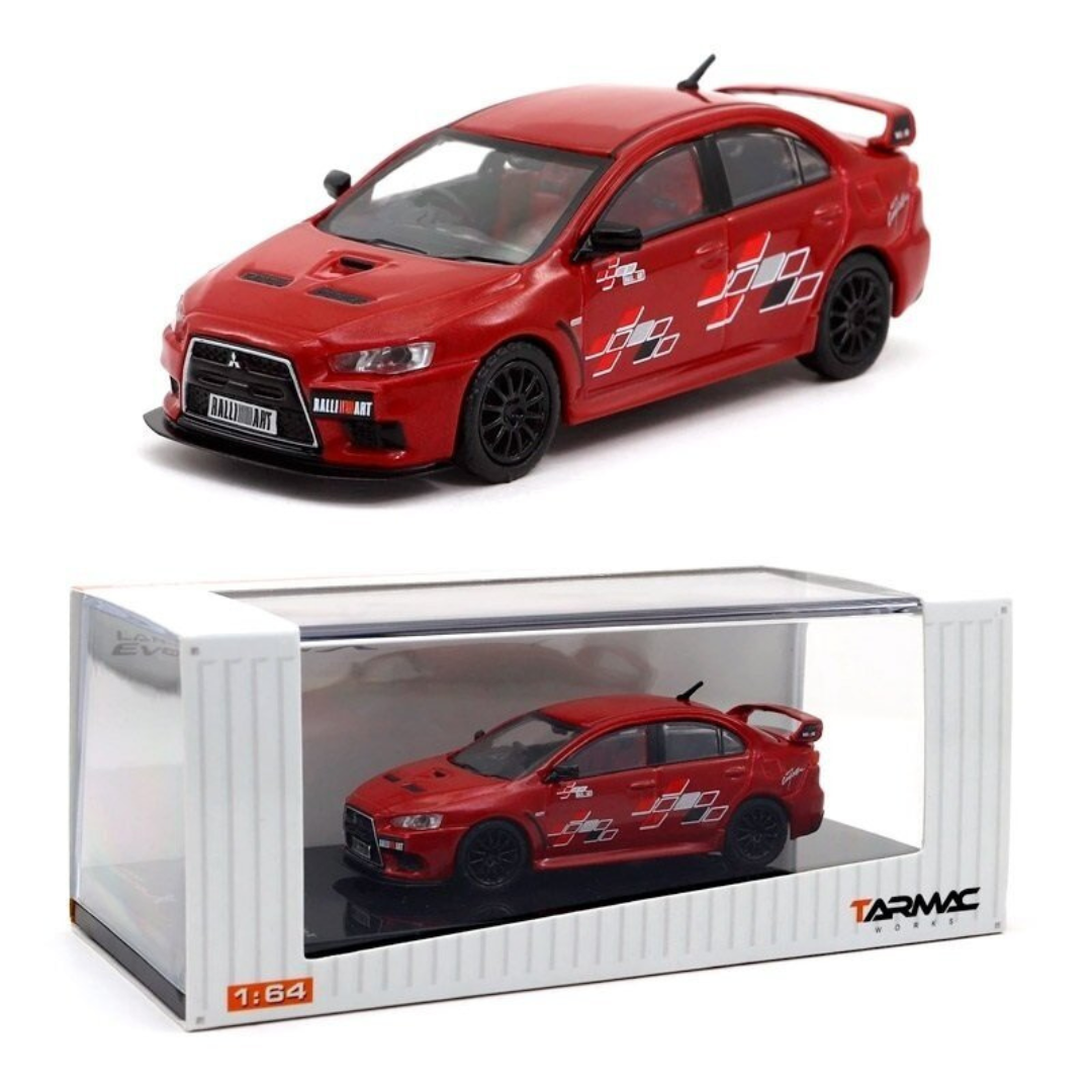 Tarmac Works 1.64  Mitsubishi Evo X Ralliart Red