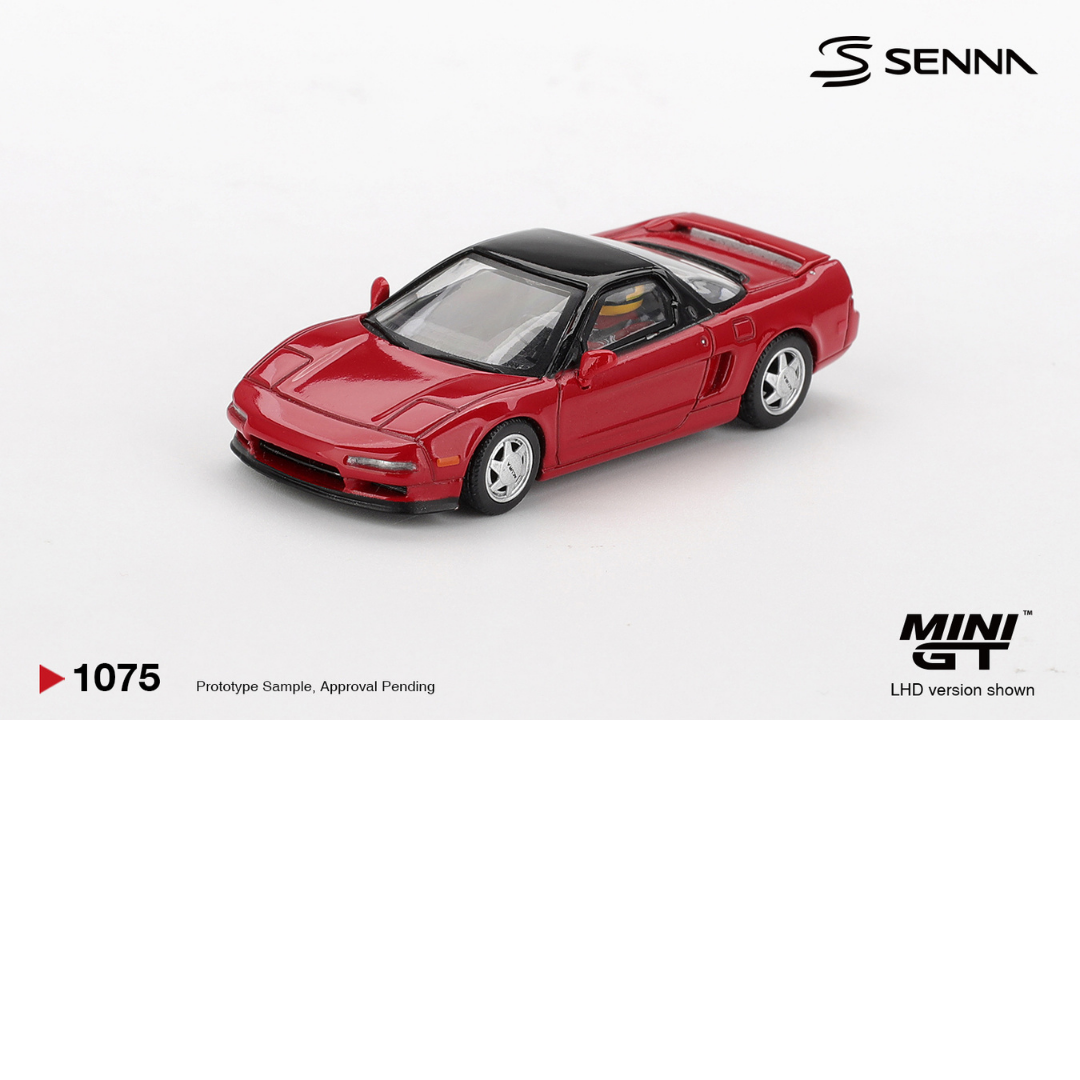 MINI GT HONDA NSX PROTOTYPE MIDSHIP SPORTS AYRTON SENNA W/ FIGURE 1989 # 1075