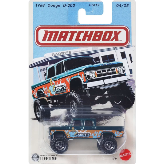 Matchbox 1.64 JJR48 1968 Dodge D200 Green MBGGF12-969P