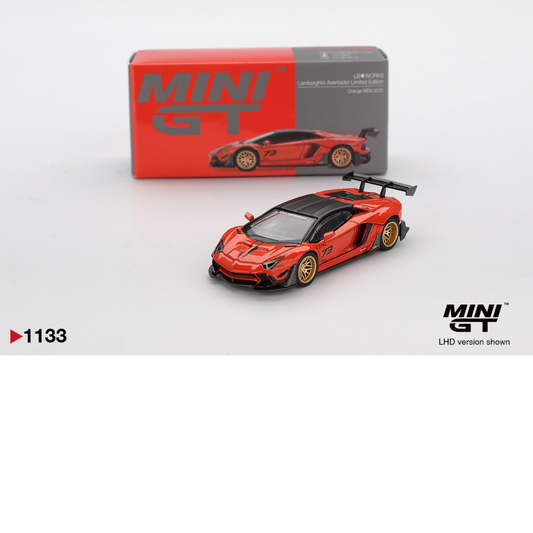 MINI GT LAMBORGHINI AVENTADOR LB- WORKS LIMITED EDITION ORANGE MDX 2025 # 1133