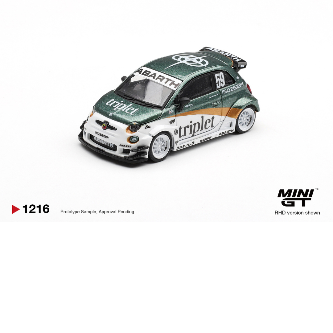 *** LLEGADA FINALES DE SEPTIEMBRE 2026 *** MINI GT FIAT 595 ABARTH TRIPLET * EDICION LIMITADA * LB WORKS TY EDITION 2026 # 1216