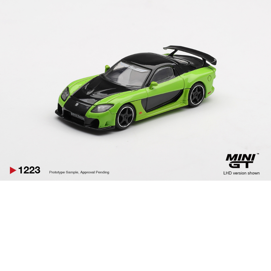 *** LLEGADA FINALES DE SEPTIEMBRE 2026 ***  MINI GT MAZDA RX7 FD VEILSIDE FORTUNE7 GREEN 2012 # 1223