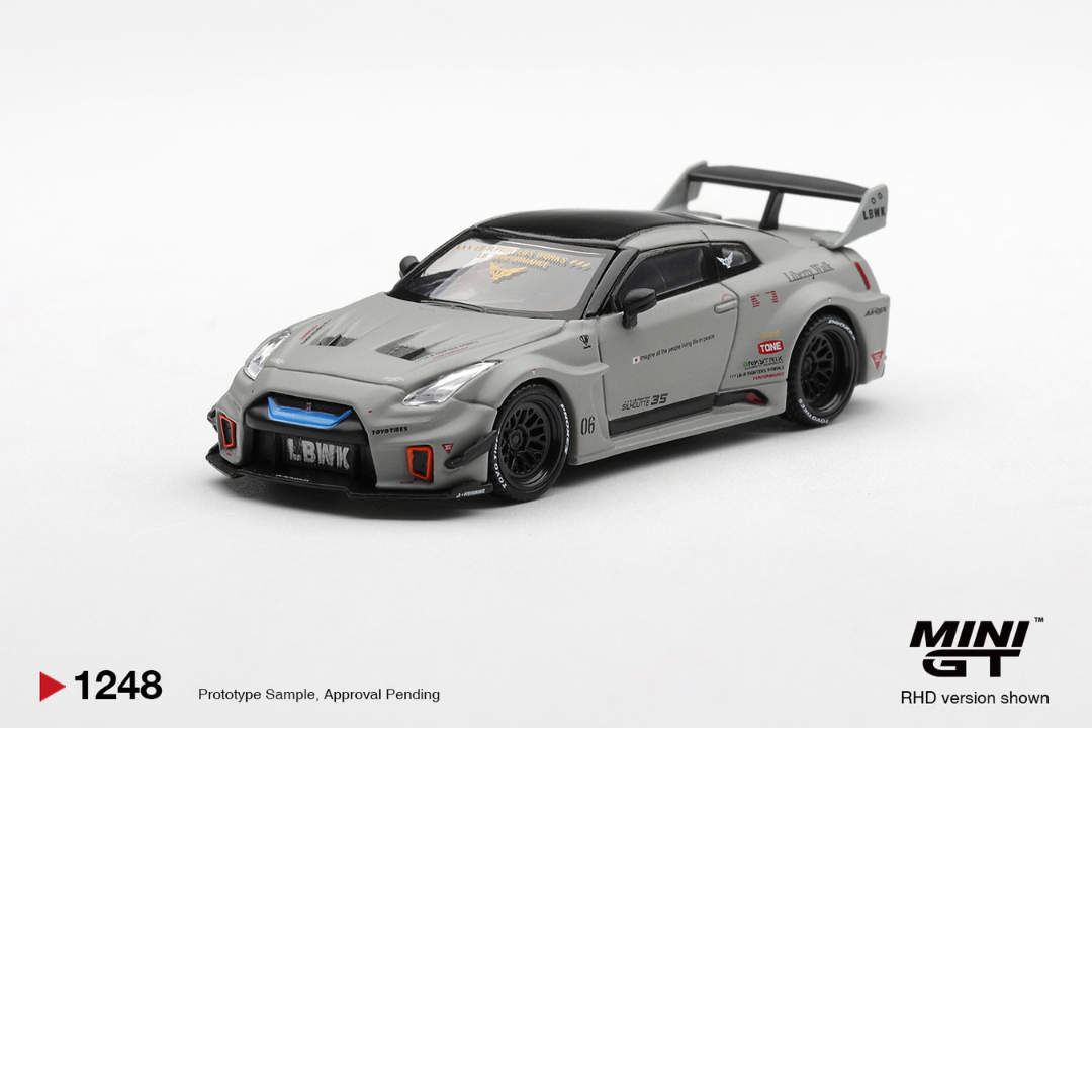 *** LLEGADA FINALES DE SEPTIEMBRE 2026 ***  MINI GT NISSAN GTR R35 LB SUPER SILHOUETTE  VER1 MATT GREY 2026 # 1248