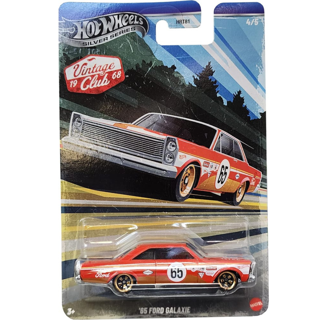 Hot Wheels 1965 Ford Galaxie Silver Series Vintage Racing Grand Prix HRT81-979J