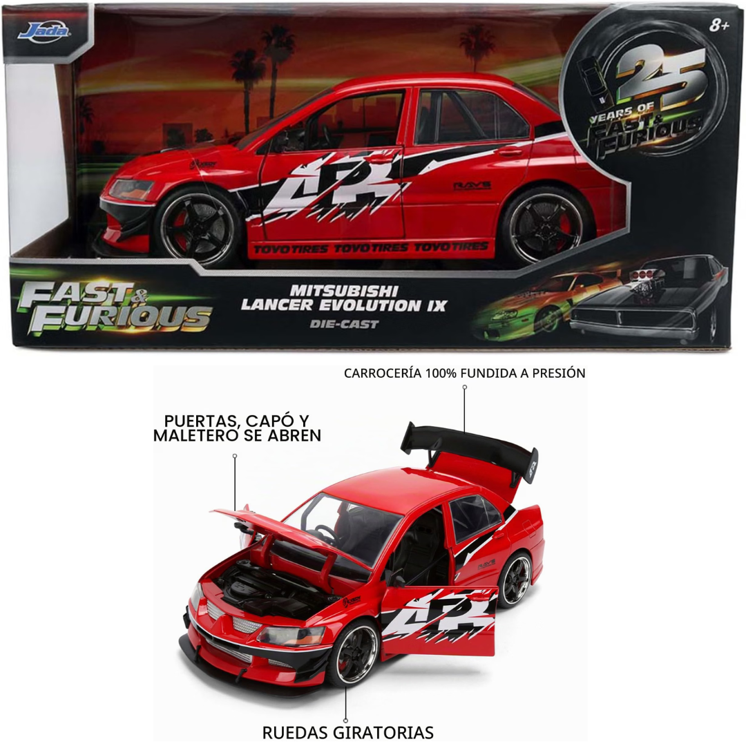 ***LLEGADA 25 DE SEPTIEMBRE 2026 *** 1/24 Jada 2006 Mitsubishi Lancer 25º Aniversario Fast And Furious