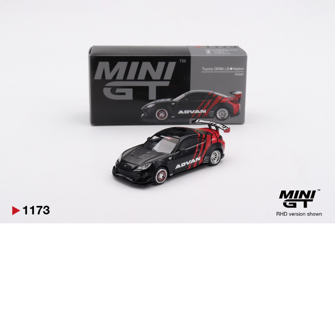 MINI GT Toyota GR86 LB ★ Nation Advan # 1173