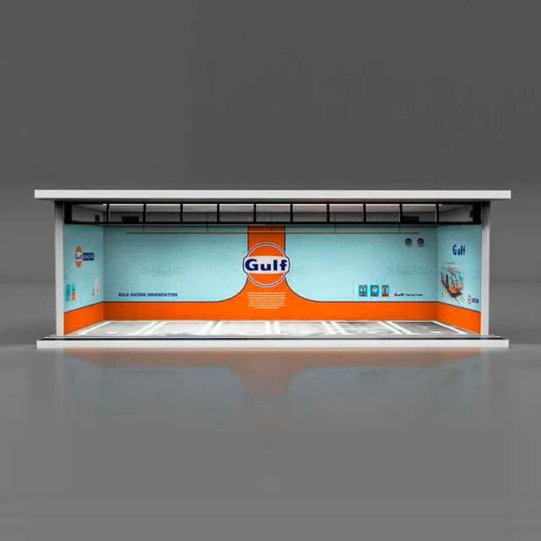 Black Box Diorama Garaje Parking GULF Con Luz 1.64 MO914001