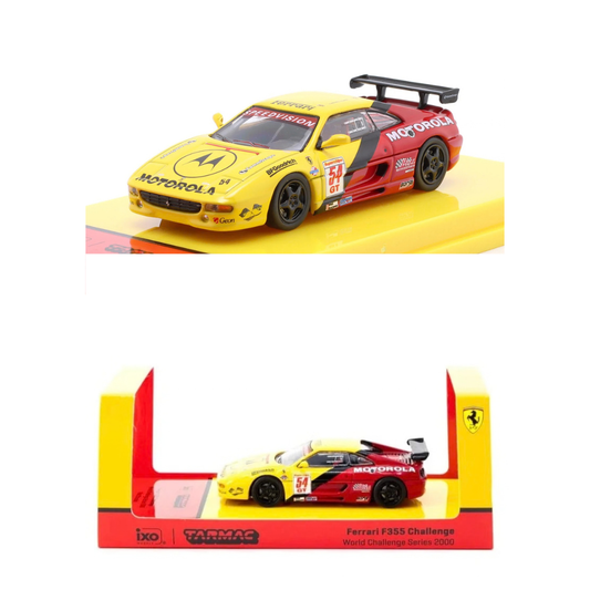 Tarmac Works 1/64 Ferrari F355 Challenge #54 Matt Drendel World Challenge Series 2000 Yellow Red TC-T64-083-00WCS54
