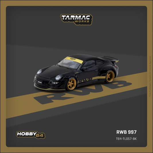 Tarmac Works 1.64 RWB 997 Black TC-T64-TL057-BK