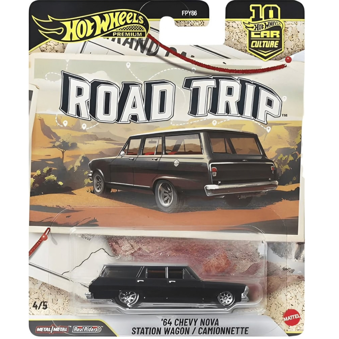 Hot Wheels Premium Road Trip Chevrolet Nova Station Wagon del '64 FPY86-976V