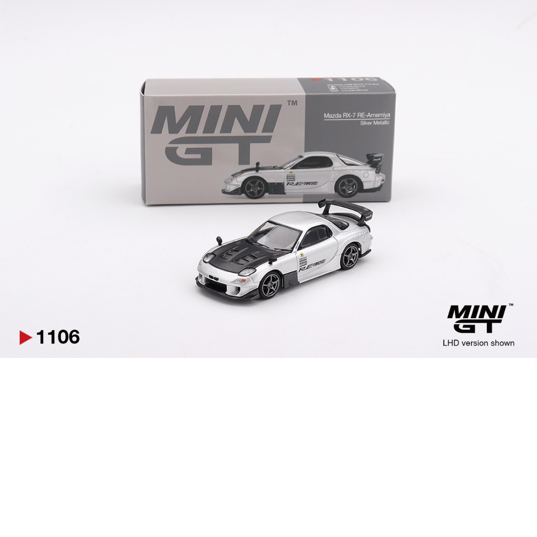 MINI GT 2024 Mazda RX7 FD3S Re Amamiya, silver metal # 1106