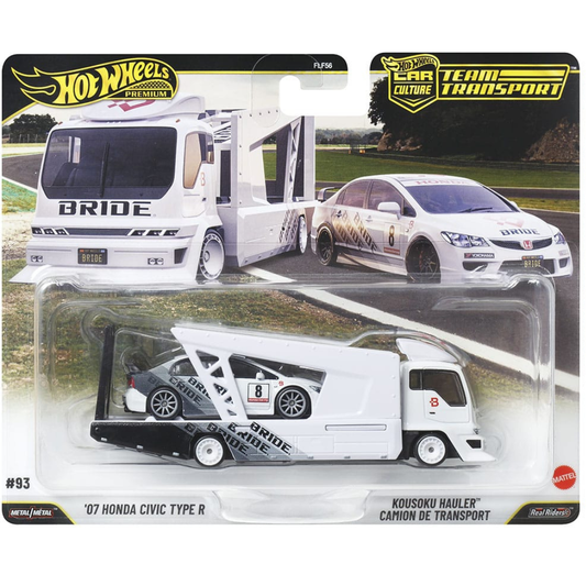 Hot Wheels Premium Team Transport Honda Civic Type-R FD2 + Kousoku hauler # 93 Ref 978L