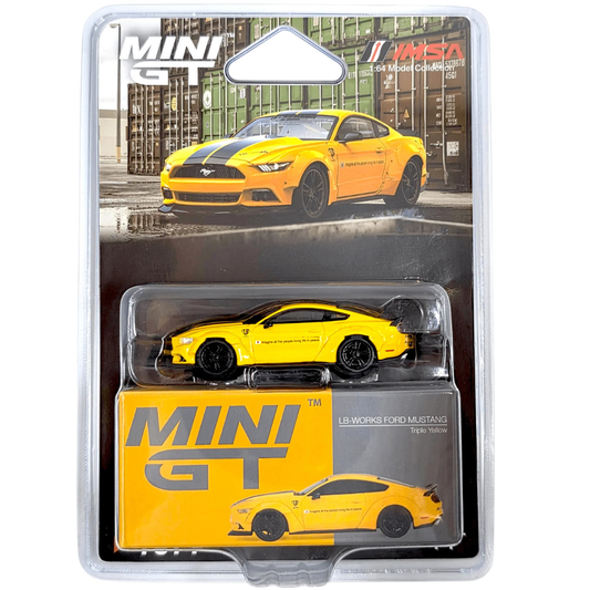 MINI GT FORD MUSTANG LB WORKS TRIPLE YELLOW 2015 # 1077
