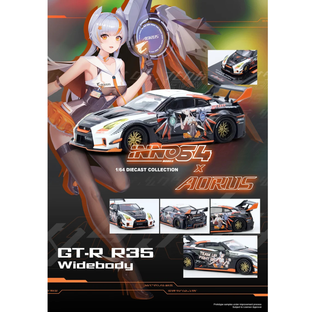Inno64 Nissan GTR R35 Widebody AORUS Limited Edition IN64-R35LB-AORUS