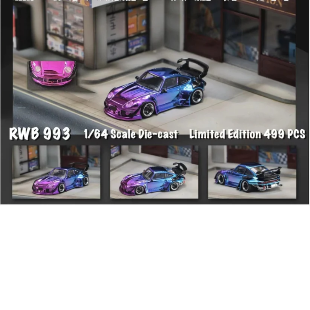 Street Weapon 1/64 Porsche RWB NEO Purple Chrome STW174