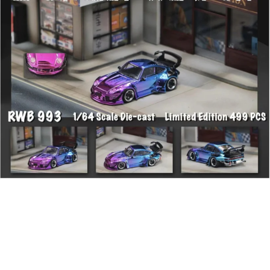 Street Weapon 1/64 Porsche RWB NEO Purple Chrome STW174