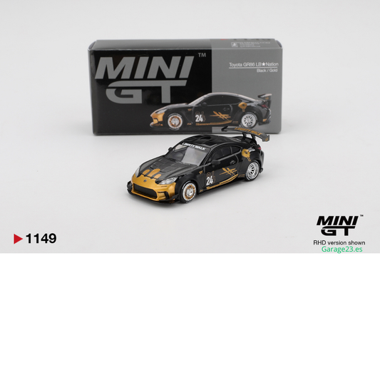 MINI GT TOYOTA GR SUPRA LB NATION BLACK & GOLD 2025 # 1149