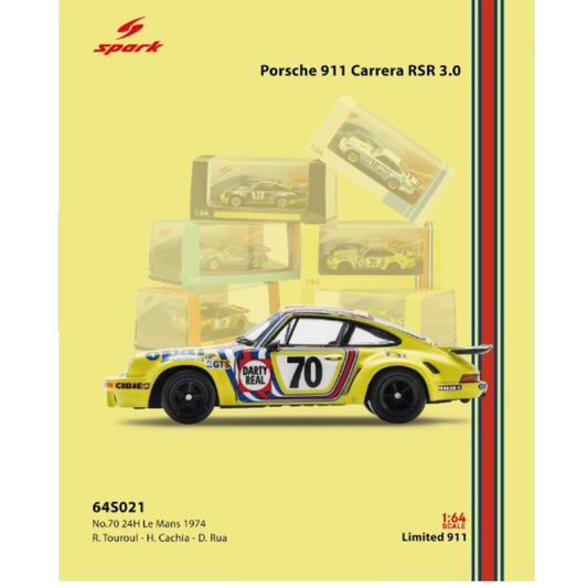 Spark 1.64 Porsche 911 Carrera RSR 3.0 No.70 24H Le Mans 1974 R. Touroul - H. Cachia - D. Rua