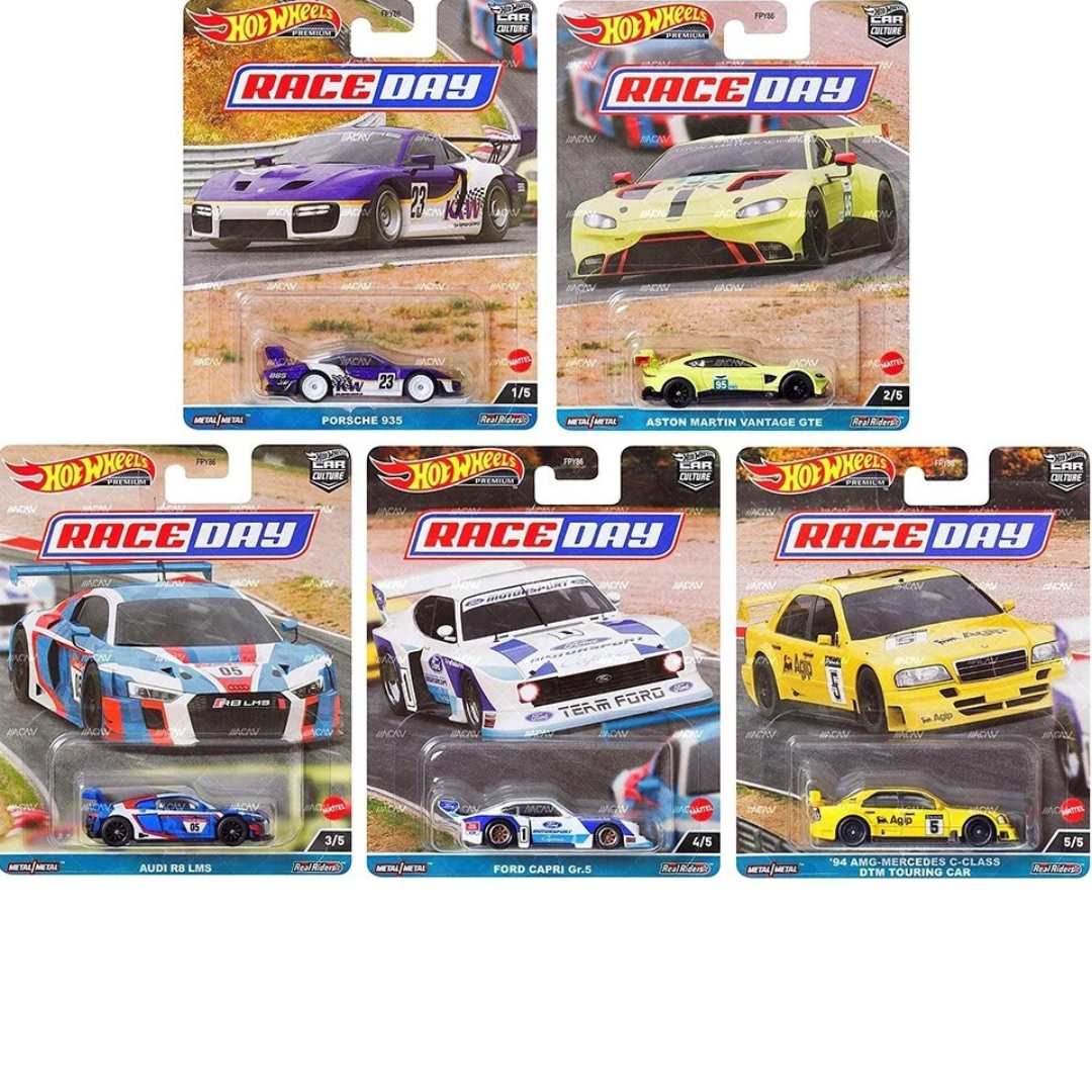 Hot Wheels Premium Serie Completa RACE DAY Porsche 935 Aston Martin Mercedes DTM Capri Audi r8 Ref 86 - D