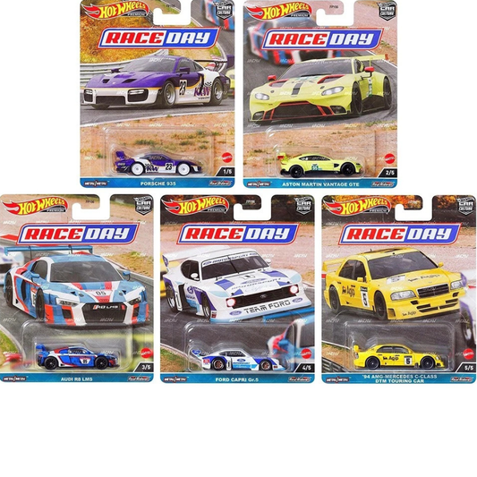 Hot Wheels Premium Serie Completa RACE DAY Porsche 935 Aston Martin Mercedes DTM Capri Audi r8 Ref 86 - D