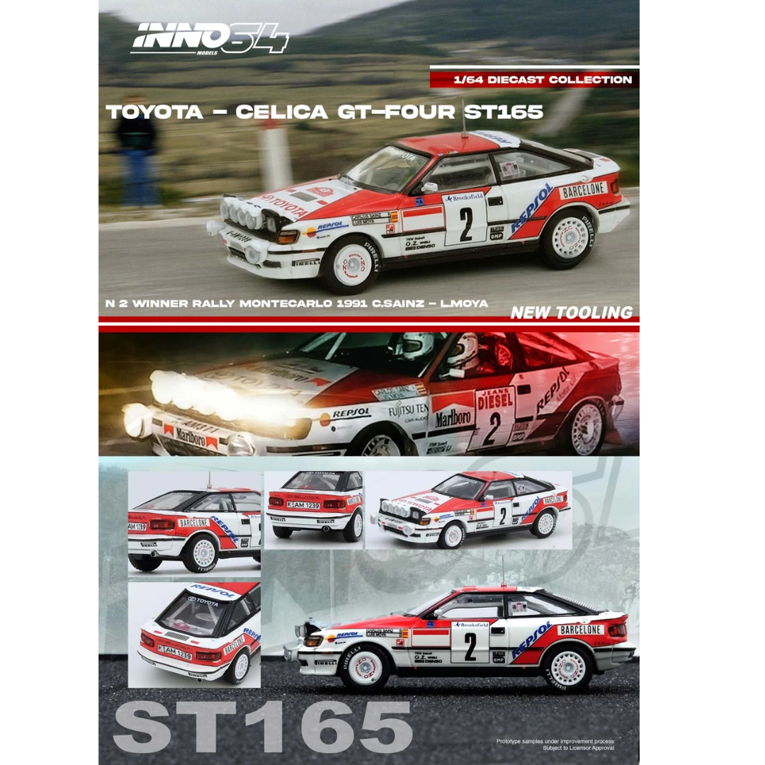 Inno64 Toyota Celica GT Four (ST165) #2 Winner Rally Monte-Carlo 1991 C. Sainz – L. Moya in64-ST165R-91MCW