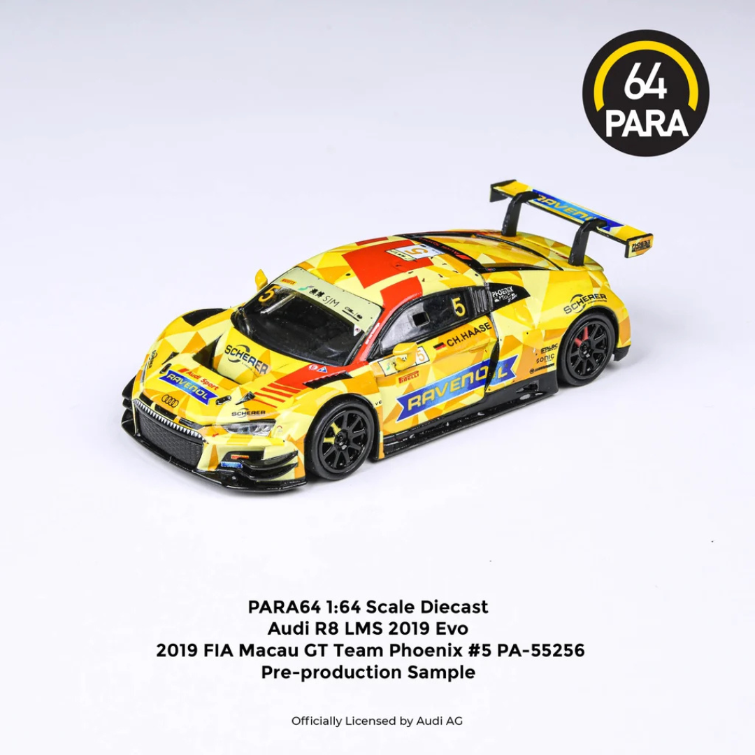Para64  2019 Audi R8 LMS EVO #5 Phoenix Racing Fia Macau GT Yellow / Red pa55256